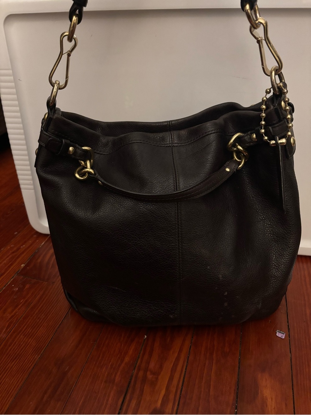Coach Ashley Soho Hobo Soft Leather Shoulder Bag - Dark Brown - Picture 2 of 9